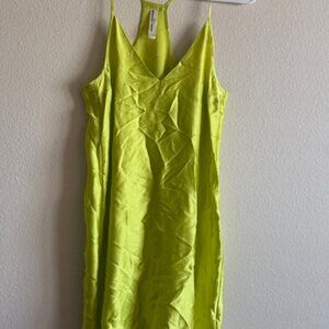 amanda uprichard dresses silk sleepwear lime green